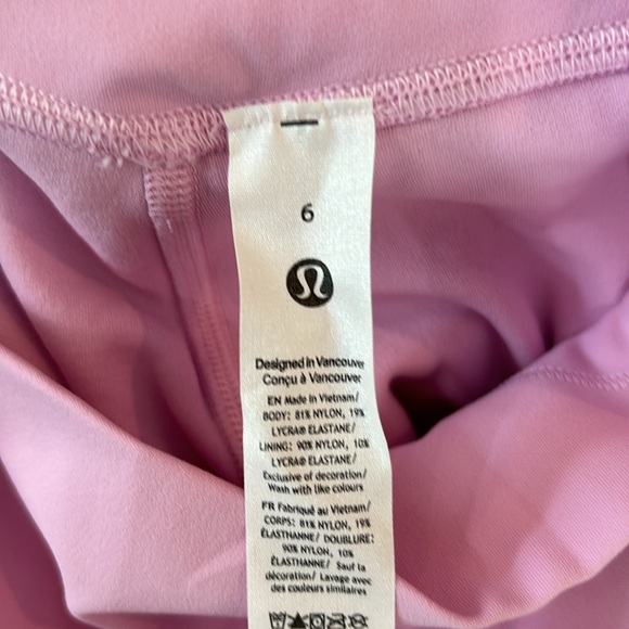 LULULEMON ALIGN HR SHORTS 4” in VITA PINK SZ 4,6,10 NWT - Picture 15 of 16